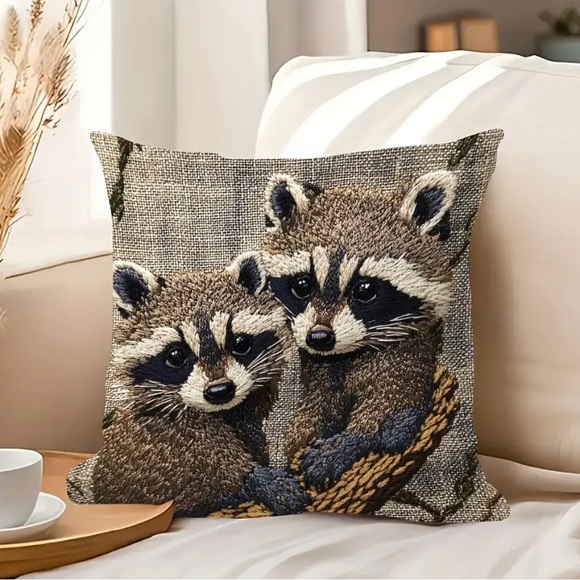 Raccoon Pillow Cover - new in package - Picture 3 of 5
